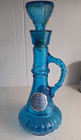 Vintage Jim Beam Genie Bottle Blue Glass Liquor Decanter Bottle Mcm
