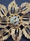 Vintage Daughters Of Rebekah Pin Brooch Necklace Charm Rhinestones Odd Fellows 