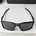 New Oakley Triggerman Oo9314-01 Matte Black Frame Black Lens Sport Sunglasses