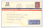 Jamaica Air Mail Kgv 9d Cover Kingston 1937 Usa Va Burlington  samwells yd365