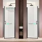 Matte Black Pivot Shower Door  34  W X 72  H  1 4  Tempered Glass Shower Door