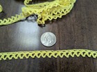 5yds Lx3 8  W 100 cotton Vtg-usa Hm Tatting  yellow Pointy Lace Edge Trim   New