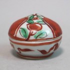 Japanese Akae Red Porcelain Kogo By Masaki Shunzo