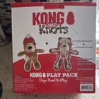 Kong Wild Knots Plush Dog Toy Set 2-pack Soft Durable Squeaker Rope