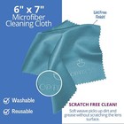 Microfiber Cleaning Cloths  6 x7   12 Pack In Individual Vinyl Pouch   Glasses