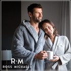 Ross Michaels Mens Luxury Robe Hooded Big And Tall - Long Plush Fleece Bath Robe