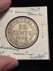 1909 Newfoundland 50 Cent Silver Half Dollar    jun84    50c Canada Graffiti