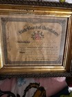 Funeral Undertakers State Board Certificate Rare 1895 Scranton Pa  Framed
