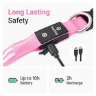 Led Dog Collar Usb Rechargeable Waterproof Light Up Pet Collar - Pink