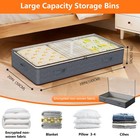 90l Under Bed Storage Containers 4pack Closet Organizers And Storage Bins for   