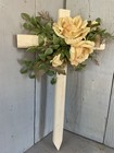 Cemetery Cross   Grave Decoration  Memorial For Grave Yellow Roses