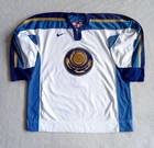 Rare Vtg 1998 Nike Team Kazakhstan Olympic Hockey Home Jersey W  Strap     Size 52
