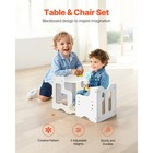 Uimoso Weaning Table And Chair Set Montessori Toddler Desk With Blackboard White