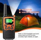 4 Pack Long Range 50 Mile Walkie Talkie Two Way Radio Charge Headset Waterproof