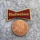 Budweiser Bowtie Red Logo Company Gift Lapel Pin Tie Tack Vintage Enamel