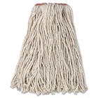 Rubbermaid Commercial 16oz Cotton Wet Mop Head  1-inch Headband  White  12 Pack