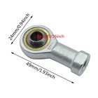Phituoda 8mm Inside Dia Rod End Bearing Self M8 X 1 25  Female Thread
