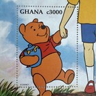 Ghana Disney Stamps--souvenir Sheet--pooh   Christopher Robin--scott   1903--mnh