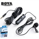 Boya By-m1 3 5mm Lavalier Microphone For Smartphone Dslr Cameras Hands Free Clip