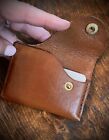 Handmade Leather Business Card gift Card credit Card Holder With Snap