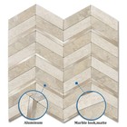 M Mofit Stone Look Herringbone Peel   Stick Backsplash Beige 10pcs