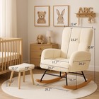 Comhoma Nursery Rocking Chair With Ottoman teddy Glider Rocking Chair accent Cha