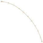 Real 14kt Yellow Gold Polished And Diamond Cut Heart W 1in Ext  Anklet  10 Inch