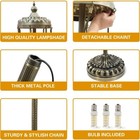 Turkish Mosaic Floor Lamp Handmade Stained Glass Bohemian Light 68in