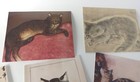 Cat Art Cards Frameable Set Lot Of 5 Envelopes Met Museum Of Art 5x6  Gift