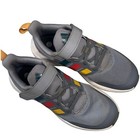Adidas Kids  Cloudfoam Running Shoes Hook And Loop Gray Sneakers
