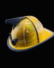 Early 20th Cent Cairns   Brothers Metro Fire Helmet     Vintage Yellow Firefighter