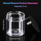 40 Pack 6 Oz Clear Plastic Jars Wide Mouth Round Containers With Black Lids Bpa