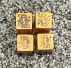 Vintage Butterscotch Bakelite Poker Dice Set Of 4 Gambling