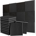 96pack Acoustic Foam Panel Wedge Studio Soundproofing Sound Absorbing Wall Tiles