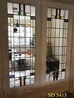 Pocket Door Solid Wood  With  Stained Glass Panels Design Sd5413