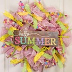 Rustic Wooden Hello Summer Sign - 15  X 5   Wood Wall Decor  Porch  Front Door 