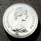 Silver Commemorative  1 1980 Coin Canada Queen Elizabeth Ii Polar Bear Mint Ag