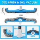 2 In 1 Pool Brush Vacuum Head For Inground   Above Ground Cleaning