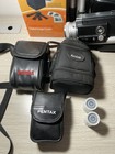 Lot Of Vintage Cameras And Vintage Leather Bag With Belt Buckles And Watch   