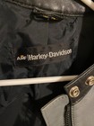Vtg Amf Harley-davidson Leather Jacket 42 Regular Zippered Pockets Grey Black Sl