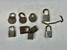 Lot Of 9 Vintage Pad Locks Corbin  Yale  Yale Jr  Ford  Cabinet Lock  Best S o 