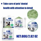 Dog Dental Powder Breath Freshener Dog Teeth Cleaning Powder Tartar 80g A Can
