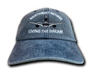 Northwest Airlines Retiree Midnight Blue Embroidered Adjustable Airplane Cap Hat