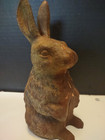 Antique Cast Iron  Double-sided Bunny Rabbit Doorstop   Garden Decoration 