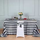25 Pcs Satin Stripe Chair Sashes Party Wedding Dinner Event Decorations Supplies