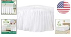 Adjustable Elastic Bed Skirt For Queen Beds - 18  Drop  Elegant Dust Ruffles