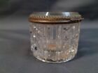 Crystal Inkwell Baccarat Carved And Beveled With Brass Rings And Locks