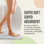 Bathroom  Rug 24x16  Absorbent Memory Foam  Non  Slip Shower  Mat  White