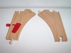 Authentic Brio Wooden Train Switching 6 5  Switch Tracks Lot Fits Thomas Track