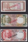 Bn120  Sierra Leone 1978  Set Of 4  specimen  Banknotes 50c To 5l  Each Note Num